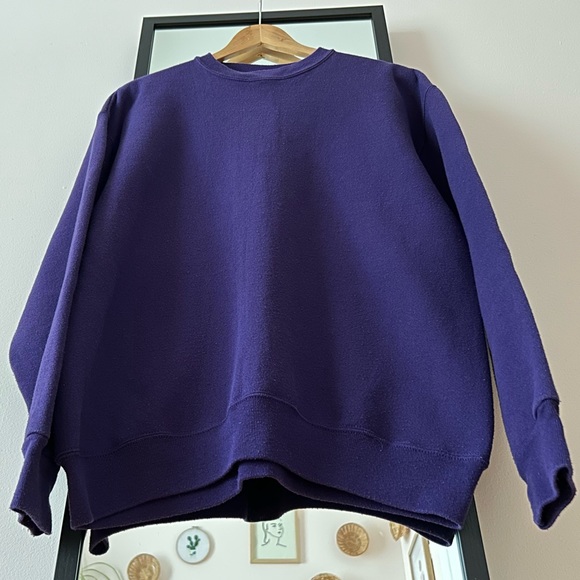 Vintage 90s Tultex blank crewneck sweater jumper Superweight - Picture 6 of 9